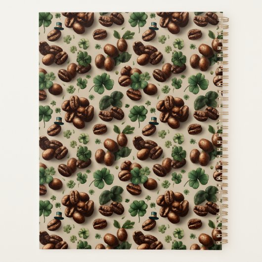 St. Patrick’s Day Coffee & Shamrock Pattern Planer (Rückseite)