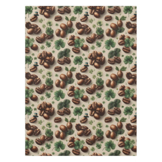 St. Patrick’s Day Coffee & Shamrock Pattern Tischdecke