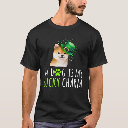 St Patrick s Day Corgi Lucky Charm Leprechaun Sham T-Shirt (Vorderseite)