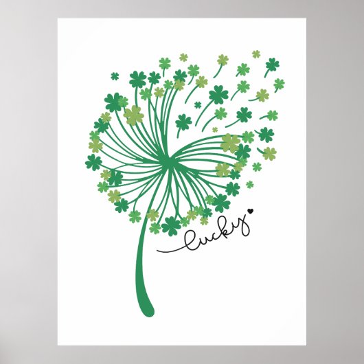 St.Patrick’s Day Dandelion Lucky Poster (Vorne)