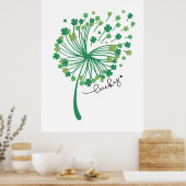 St.Patrick’s Day Dandelion Lucky Poster (Küche)