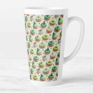 St. Patrick’s Day Donuts & Coffee Aquarell Milchtasse