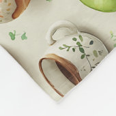 St. Patrick’s Day Donuts & Coffee Watercolor Fleecedecke (Ecke)