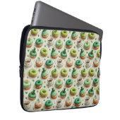 St. Patrick’s Day Donuts und Kaffee Wasserfarbe Laptopschutzhülle (Vorne Rechts)
