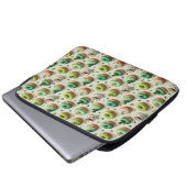 St. Patrick’s Day Donuts und Kaffee Wasserfarbe Laptopschutzhülle (Vorne Knopf)