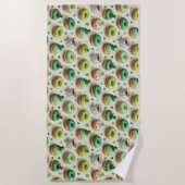 St. Patrick’s Day Donuts und Kaffee Wasserfarbe Strandtuch (Vorderseite)