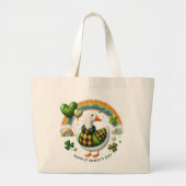 St. Patrick’s Day Duck Tote Bag Jumbo Stoffbeutel (Vorne)