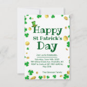 St. Patrick’s Day Einladung zur Feier (Vorderseite)