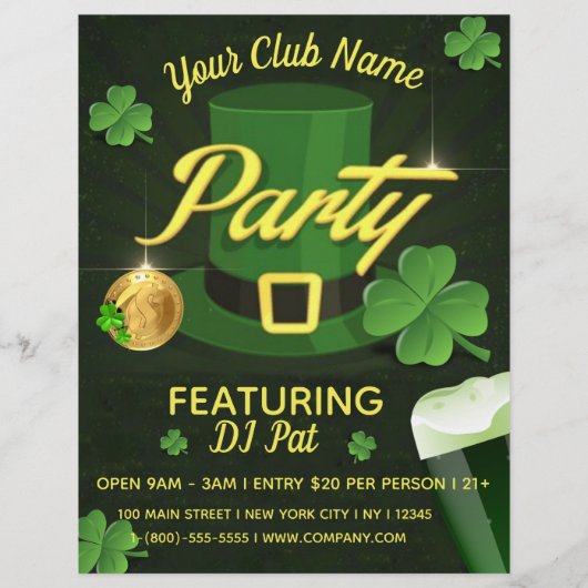 St. Patrick’s Day Event Party Flyer (Vorne)