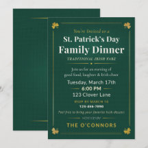 St. Patrick’s Day Familienessen Traditionell Irisc