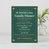 St. Patrick’s Day Family Dinner Traditional Irish  Einladung (Stehend Vorderseite)