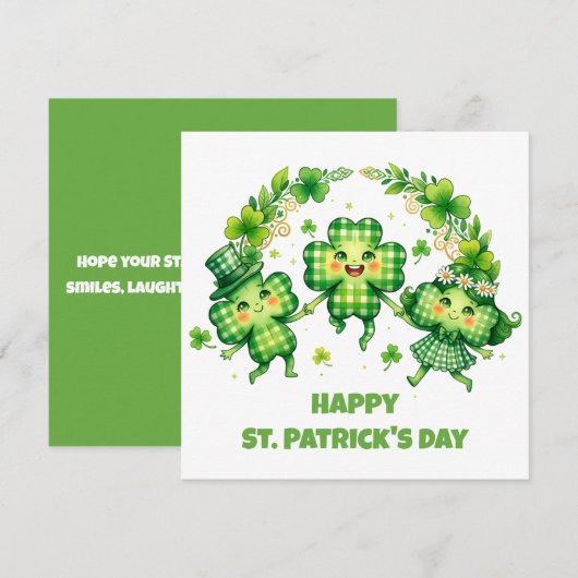 St. Patrick’s Day feiern Feiertagskarte (Vorne/Hinten)
