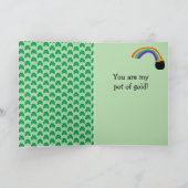 St. Patrick’s Day, Französische Bulldogge  Karte (Innenseite)