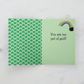 St. Patrick’s Day, Französische Bulldogge  Karte (Innenseite)