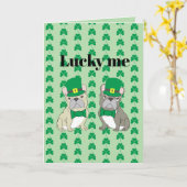 St. Patrick’s Day, Französische Bulldogge  Karte (Gelbe Blume)
