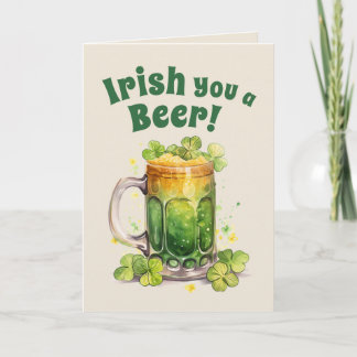 St. Patrick’s Day Funny Beer Mug Card– Irish Luck Karte