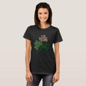 St Patrick S Day Funny Buffalo Kariert Leopard Sha T-Shirt (Vorne ganz)