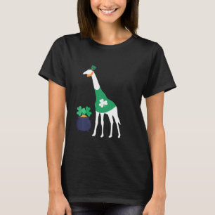 St Patrick S Day Giraffe Niedlich Zootier T-Shirt