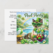 St. Patrick’s Day Glam-Cat-Poolparty  Save The Date (Vorne/Hinten)