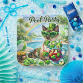 St. Patrick’s Day Glam Katzen-Poolparty  Pappteller (Party)