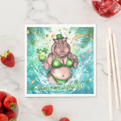 St. Patrick’s Day Glamour-Nilpferd-Bikini im Pool Serviette (Beispiel)