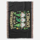 St Patrick’s Day Glücks Kleeblatt Gnom Decke (Vorderseite Vertikal)