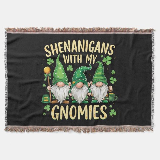 St Patrick’s Day Glücks Kleeblatt Gnom Decke (Vorderseite)