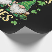 St Patrick’s Day Glücks Kleeblatt Gnom  Geschenkpapier (Ecke)
