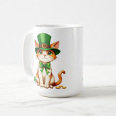 St. Patrick’s Day Glückskatze Kaffeetasse (Vorderseite Links)