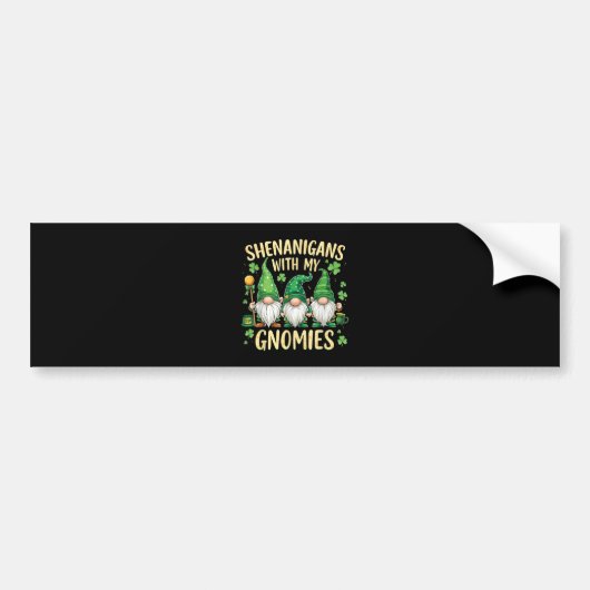St Patrick’s Day Glückskleeblatt Gnom  Autoaufkleber (Vorne)