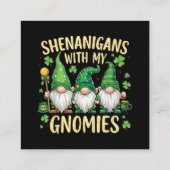 St Patrick’s Day Glückskleeblatt-Gnom Begleitkarte (Rückseite)