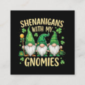 St Patrick’s Day Glückskleeblatt-Gnom Begleitkarte (Vorderseite)
