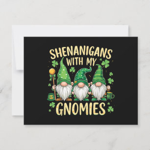 St Patrick’s Day Glückskleeblatt Gnom  Einladung