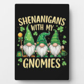 St Patrick’s Day Glückskleeblatt-Gnom  Fotoplatte (Vorderseite)