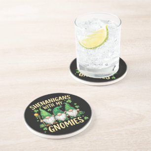 St Patrick’s Day Glückskleeblatt-Gnom  Getränkeuntersetzer