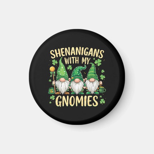St. Patrick’s Day Glückskleeblatt Gnom Magnet (Vorne)