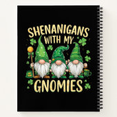 St Patrick’s Day Glückskleeblatt Gnom Notizblock (Rückseite)