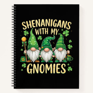 St Patrick’s Day Glückskleeblatt Gnom  Notizblock