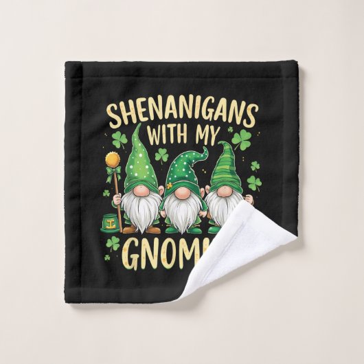 St Patrick’s Day Glückskleeblatt-Gnom  Waschlappen (Waschlappen)