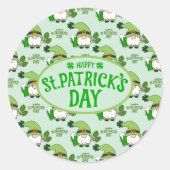 St. Patrick’s Day Gnom-Grüner Aufkleber (Vorderseite)