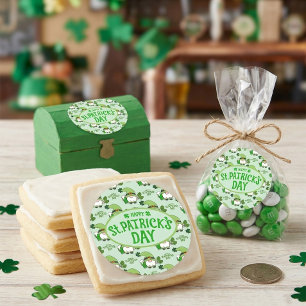 St. Patrick’s Day Gnom-Grüner Aufkleber