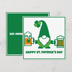St. Patrick’s Day Gnom mit Bierkrug Feiertagskarte