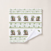 St. Patrick’s Day Gnom-Muster Badhandtuch Set (Waschlappen)