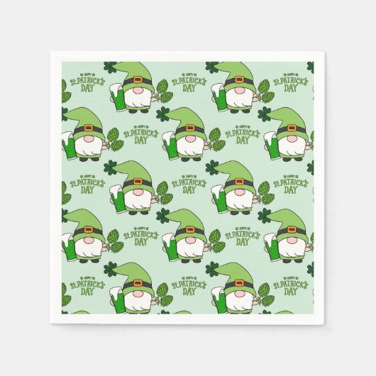 St. Patrick’s Day Gnome Napkins Serviette (Vorderseite)