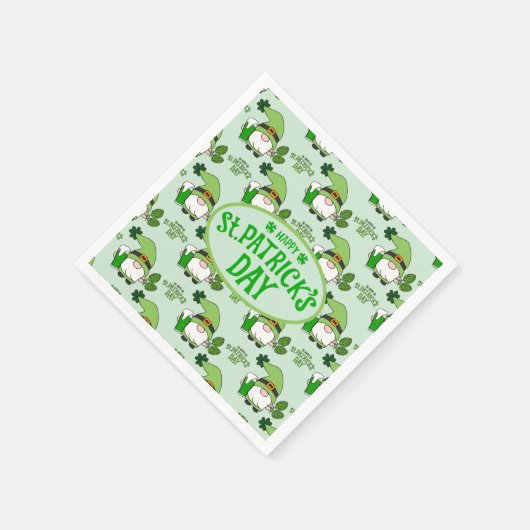 St. Patrick’s Day Gnome Napkins Serviette (Ecke)