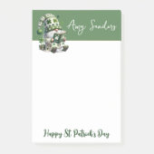 St. Patrick’s Day Gnome Notepad Post-it Klebezettel (Vorderseite)