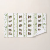 St. Patrick’s Day Gnome Pattern  Badhandtuch Set (Handtuch)