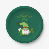 St. Patrick’s Day Gnomn-Teller aus Papier Pappteller (Vorderseite)