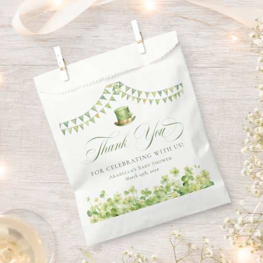 St. Patrick’s Day Green Shamrock Baby Shower Geschenktütchen (Ausgeschnitten)