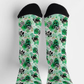St. Patrick’s Day Grün Leopard & Herz Shamrock Socken (Oben)